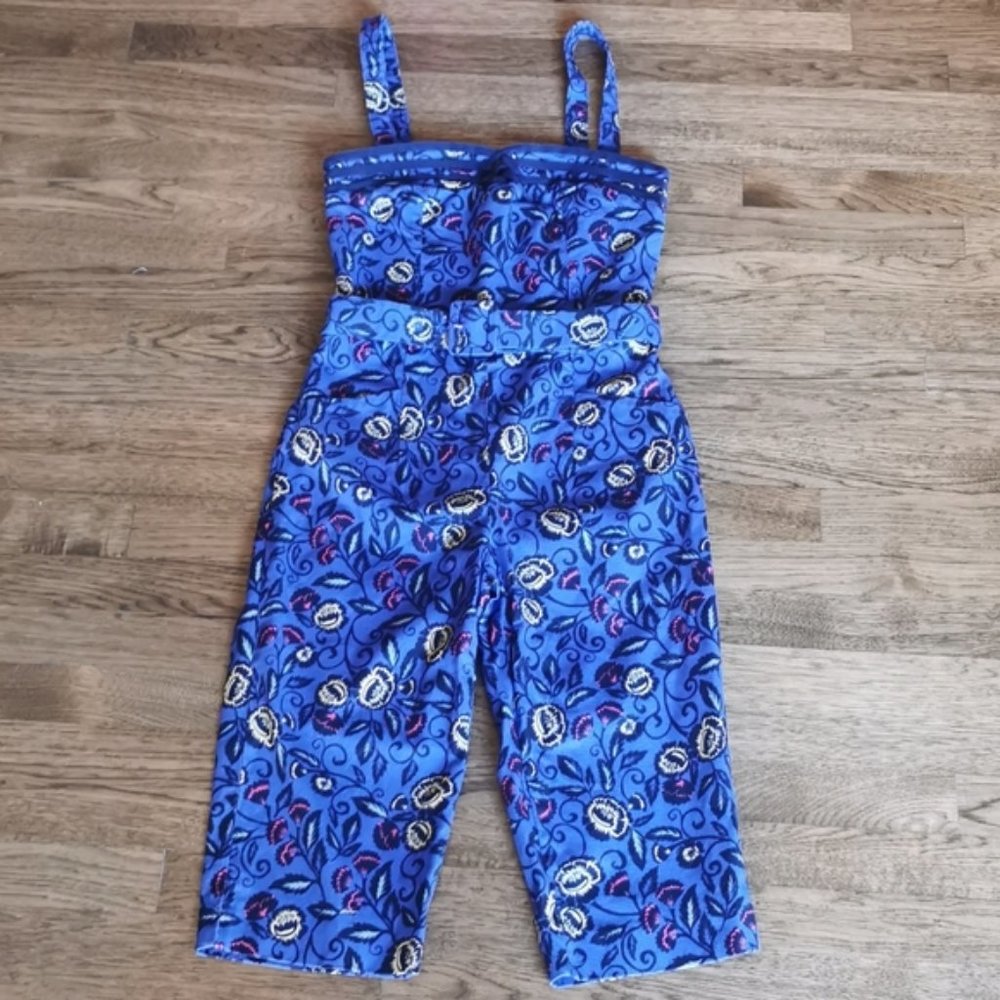 Anthropologie Jumpsuit Cartonnier Blue Mid Summer Belted 2